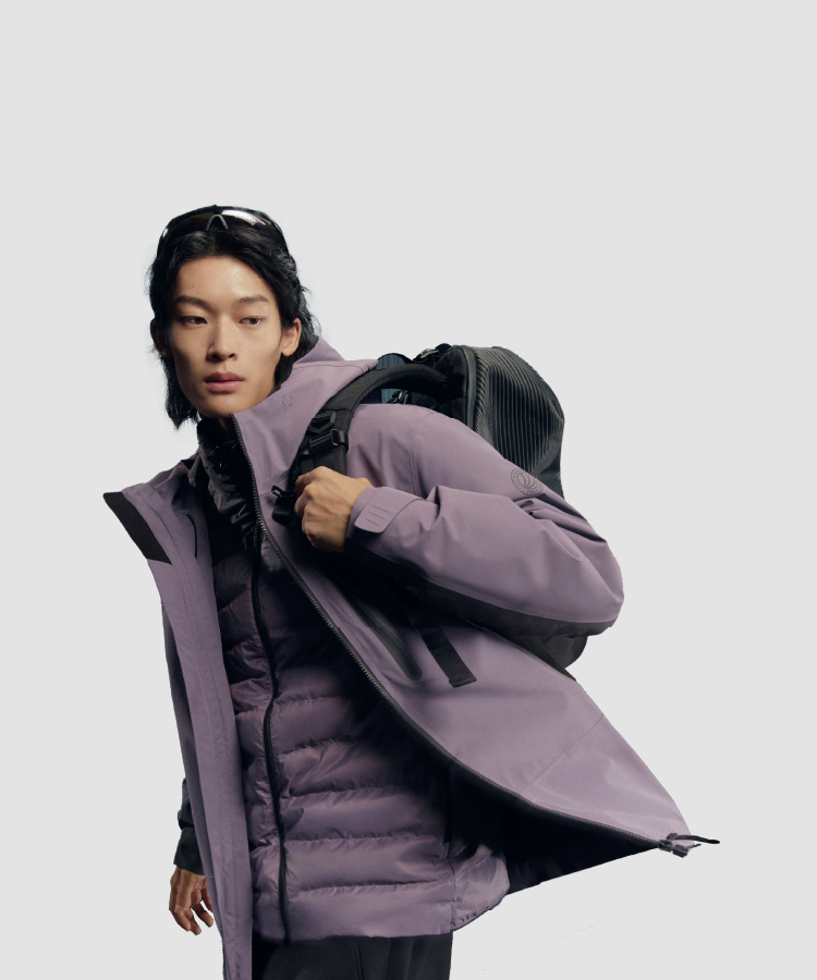 DIBIAN 3-in-1 Down Windbreaker Jacket