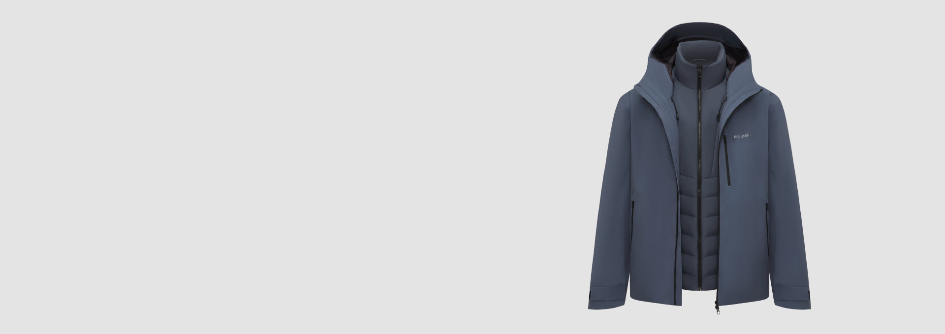 DIBIAN 3-in-1 Down Windbreaker Jacket