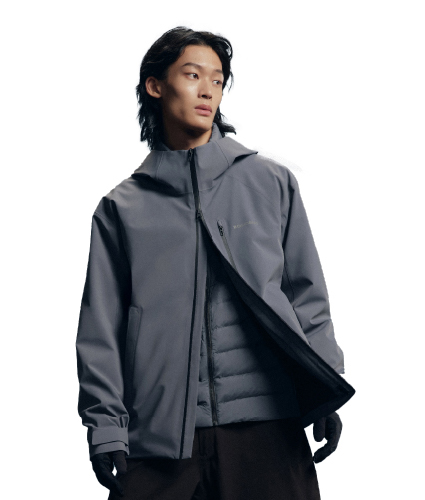 DIBIAN 3-in-1 Down Windbreaker Jacket