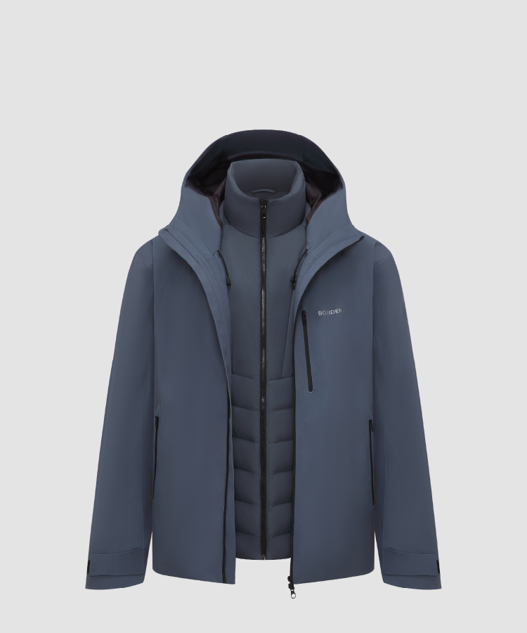 DIBIAN 3-in-1 Down Windbreaker Jacket