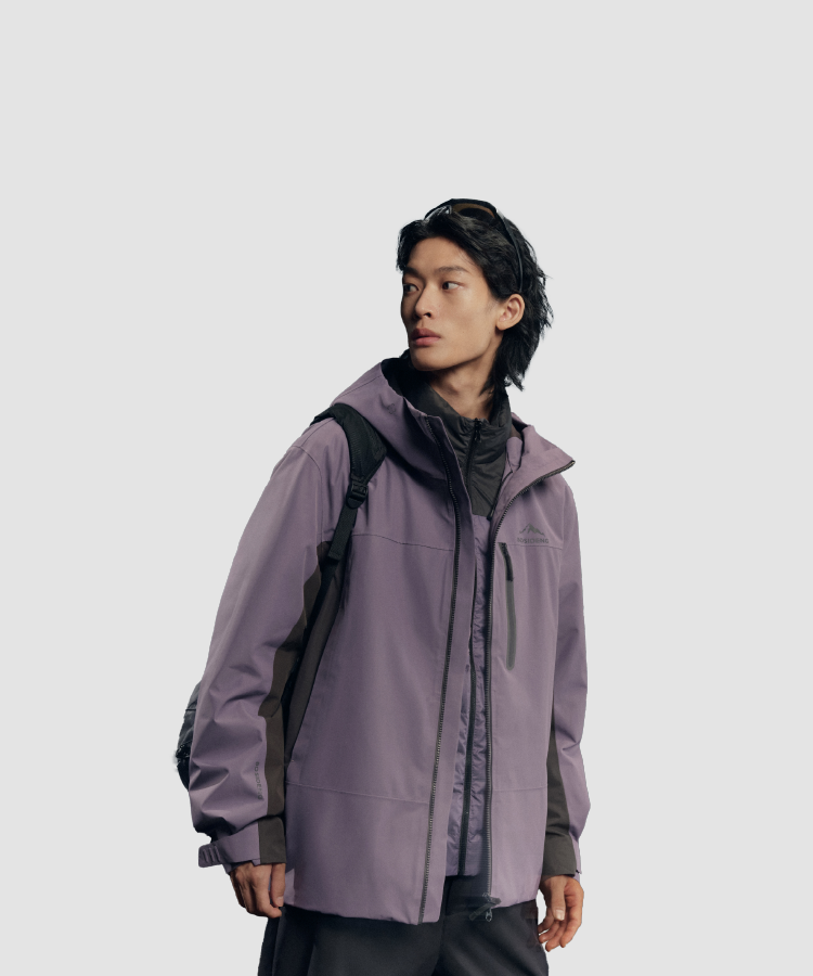 DIBIAN 3-in-1 Down Windbreaker Jacket