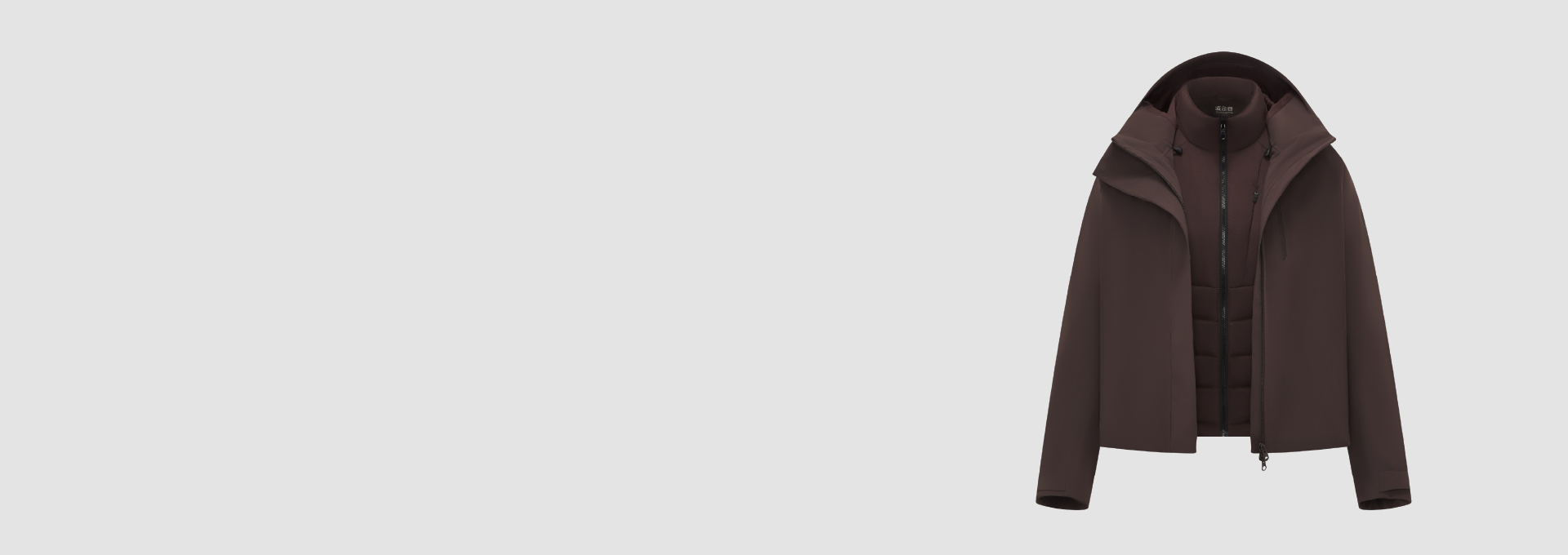 DIBIAN 3-in-1 Down Windbreaker Jacket