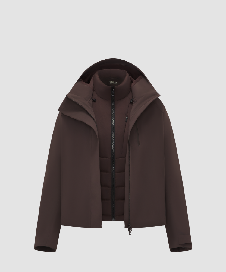 DIBIAN 3-in-1 Down Windbreaker Jacket